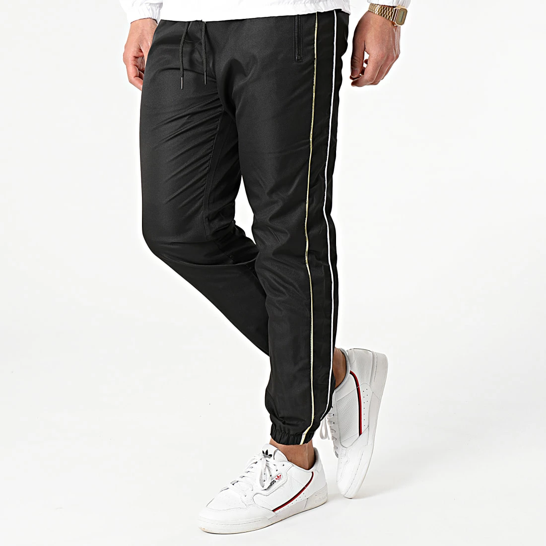 Nouveau 🎉 Ensemble De Survêtement TX-645 Blanc Noir Doré de Zayne Paris 🥰 5 Nouveau 🎉 Ensemble De Survêtement TX-645 Blanc Noir Doré de Zayne Paris 🥰 – Image 5