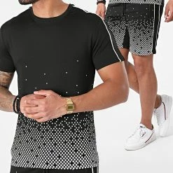 Tout neuf ⌛ Ensemble De Survêtement A Bandes E230 Noir de Zayne Paris ⭐