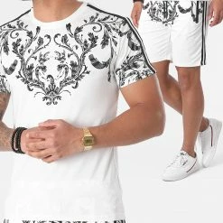 Grosses soldes 🎉 Ensemble De Survêtement Renaissance A Bandes E240 Blanc de Zayne Paris ❤️