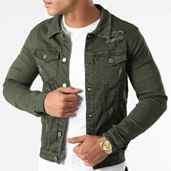 Budget 😍 Veste Jean VS15 Vert Kaki de Zayne Paris 🥰