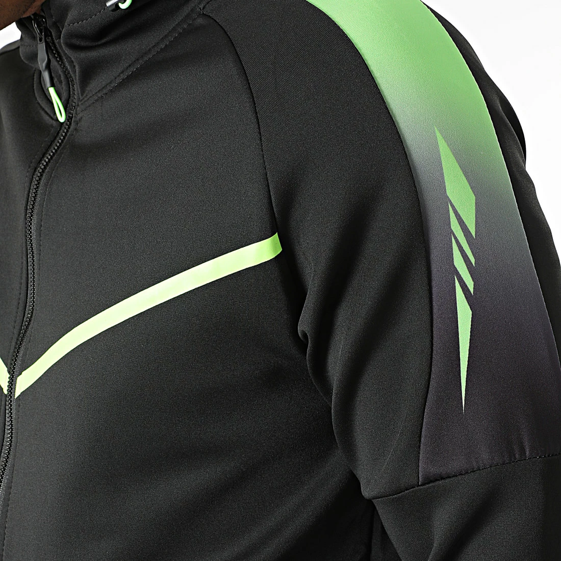 Grosses soldes 👏 Ensemble De Survetement A Bande E276 Noir Vert de Zayne Paris 🛒 3 Grosses soldes 👏 Ensemble De Survetement A Bande E276 Noir Vert de Zayne Paris 🛒 – Image 3