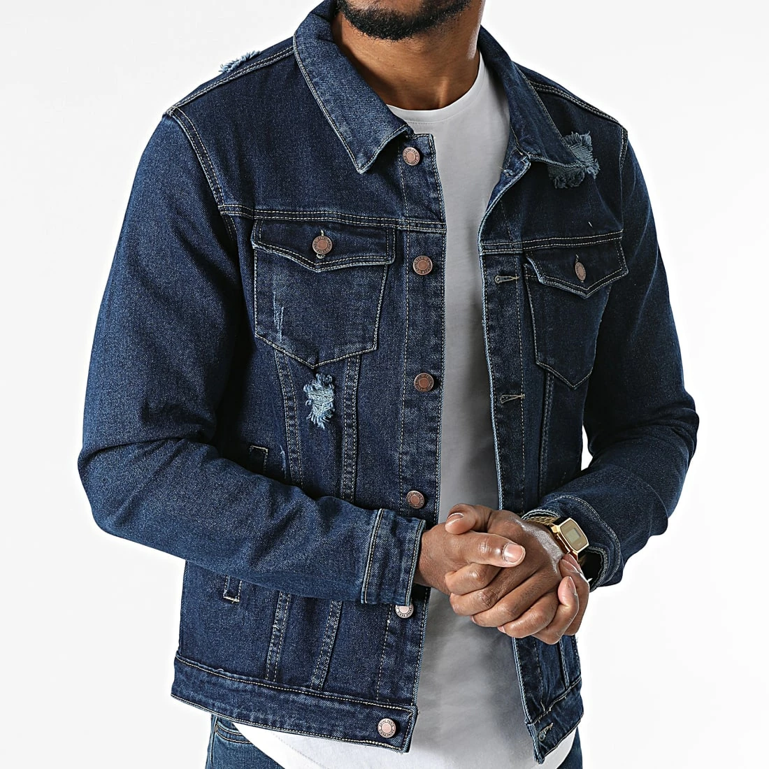 Budget 🤩 Veste Jean ZVS-002 Bleu Brut de Zayne Paris 💯 3 Budget 🤩 Veste Jean ZVS-002 Bleu Brut de Zayne Paris 💯 – Image 3