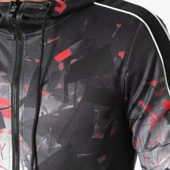 Meilleur prix 🔥 Ensemble De Survêtement A Bandes E281 Noir Gris de Zayne Paris 🌟 -Zayne Paris Soldes zayne paris 280937 E281 1 20210827T152354 03