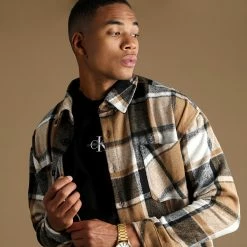 De gros 😉 Surchemise A Carreaux KD643 Camel Blanc de Zayne Paris ⭐ -Zayne Paris Soldes zayne paris 285458 KD643 2 20210928T110634 05