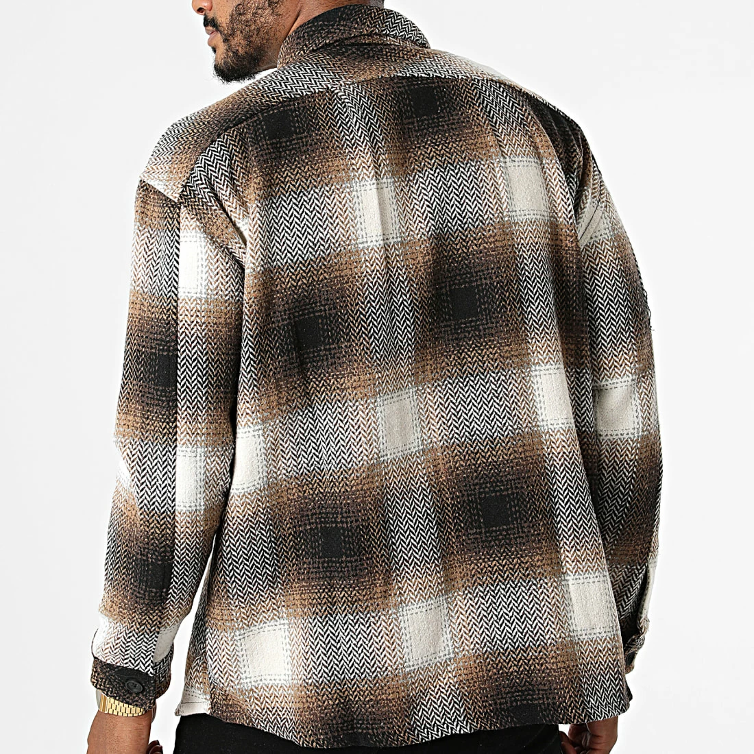 Tout neuf 😉 Surchemise A Carreaux KD635 Camel Blanc de Zayne Paris 😍 4 Tout neuf 😉 Surchemise A Carreaux KD635 Camel Blanc de Zayne Paris 😍 – Image 4