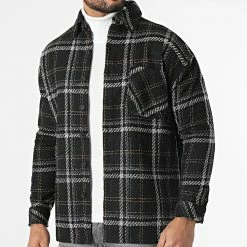 Promo 🎁 Surchemise A Carreaux KD641 Noir de Zayne Paris 😍 -Zayne Paris Soldes zayne paris 285695 KD641 2 20211109T154205 03