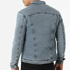 Meilleur prix 🔔 Veste Jean Fourré Zippée ZVS-017 Bleu Denim de Zayne Paris 😀 -Zayne Paris Soldes zayne paris 286566 ZVS 017 20211008T162511 04