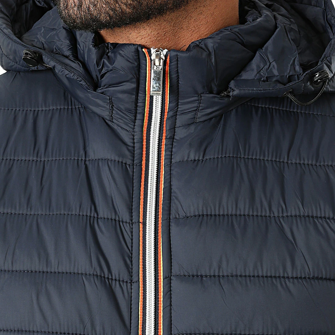 Vente flash 👍 Doudoune Capuche Sans Manches MA21020 Bleu Marine de Zayne Paris 🎁 2 Vente flash 👍 Doudoune Capuche Sans Manches MA21020 Bleu Marine de Zayne Paris 🎁 – Image 2