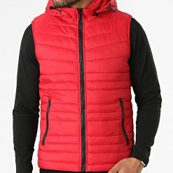 Meilleure affaire 👏 Doudoune Capuche Sans Manches MA21018 Rouge de Zayne Paris 💯 -Zayne Paris Soldes zayne paris 288478 MA21018 RED 20211014T145956 03