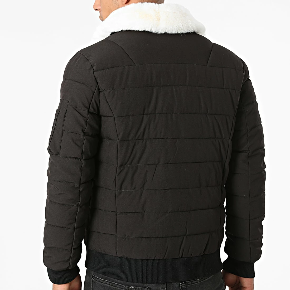 De gros 🛒 Doudoune Col Mouton MA21008 Noir Blanc de Zayne Paris 👏 4 De gros 🛒 Doudoune Col Mouton MA21008 Noir Blanc de Zayne Paris 👏 – Image 4