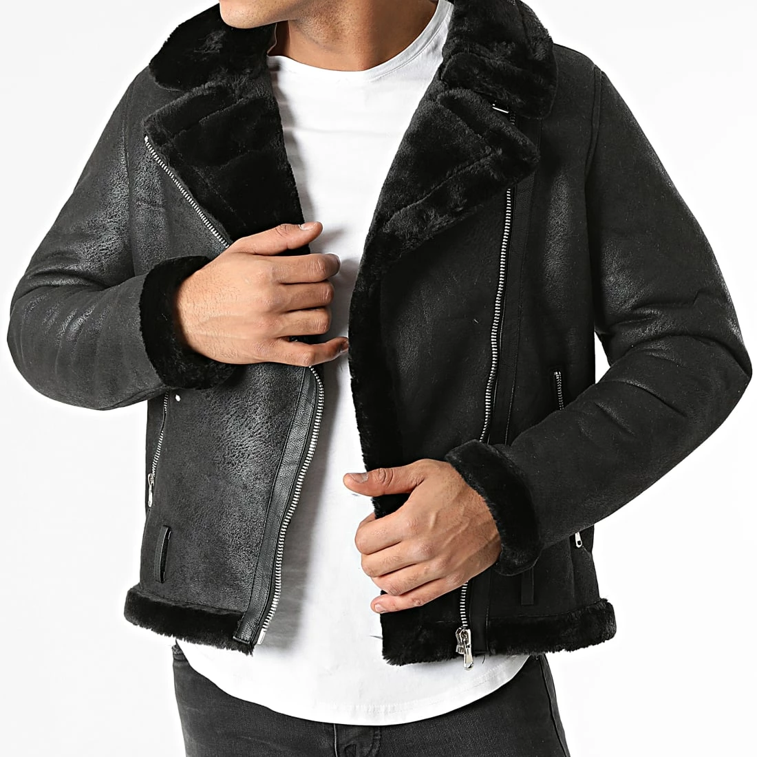 Budget ✨ Veste Zippée Col Mouton 21004 Noir Noir de Zayne Paris 😀 1 Budget ✨ Veste Zippée Col Mouton 21004 Noir Noir de Zayne Paris 😀