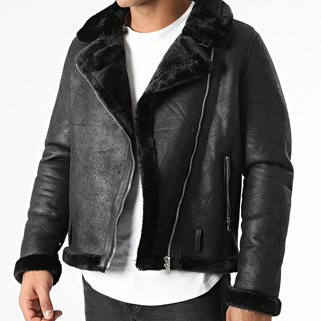 Budget ✨ Veste Zippée Col Mouton 21004 Noir Noir de Zayne Paris 😀 3 Budget ✨ Veste Zippée Col Mouton 21004 Noir Noir de Zayne Paris 😀 – Image 3
