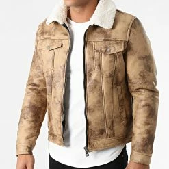 Bon marché ❤️ Veste Zippée Col Mouton 21002 Marron de Zayne Paris 😍 -Zayne Paris Soldes zayne paris 288915 MA21002 1 20211019T155552 03