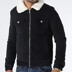 Tout neuf 👍 Veste Col Mouton MA21009 Bleu Marine de Zayne Paris 😀