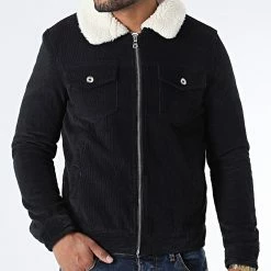 Tout neuf 👍 Veste Col Mouton MA21009 Bleu Marine de Zayne Paris 😀 -Zayne Paris Soldes zayne paris 289001 MA21009 NAVY 20211027T142154 03