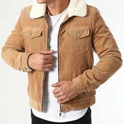 Bon marché 👍 Veste Col Mouton MA21009 Beige de Zayne Paris 😍