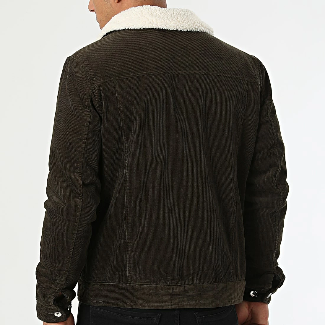 Bon marché 🥰 Veste Col Mouton MA21009 Vert Kaki de Zayne Paris 😉 4 Bon marché 🥰 Veste Col Mouton MA21009 Vert Kaki de Zayne Paris 😉 – Image 4