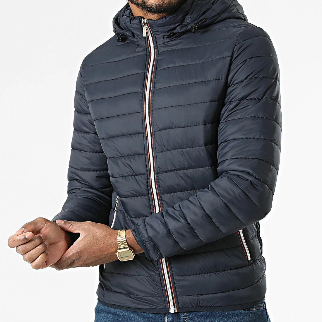 Budget 😀 Doudoune Capuche MA21016 Bleu Marine de Zayne Paris 🧨 3 Budget 😀 Doudoune Capuche MA21016 Bleu Marine de Zayne Paris 🧨 – Image 3