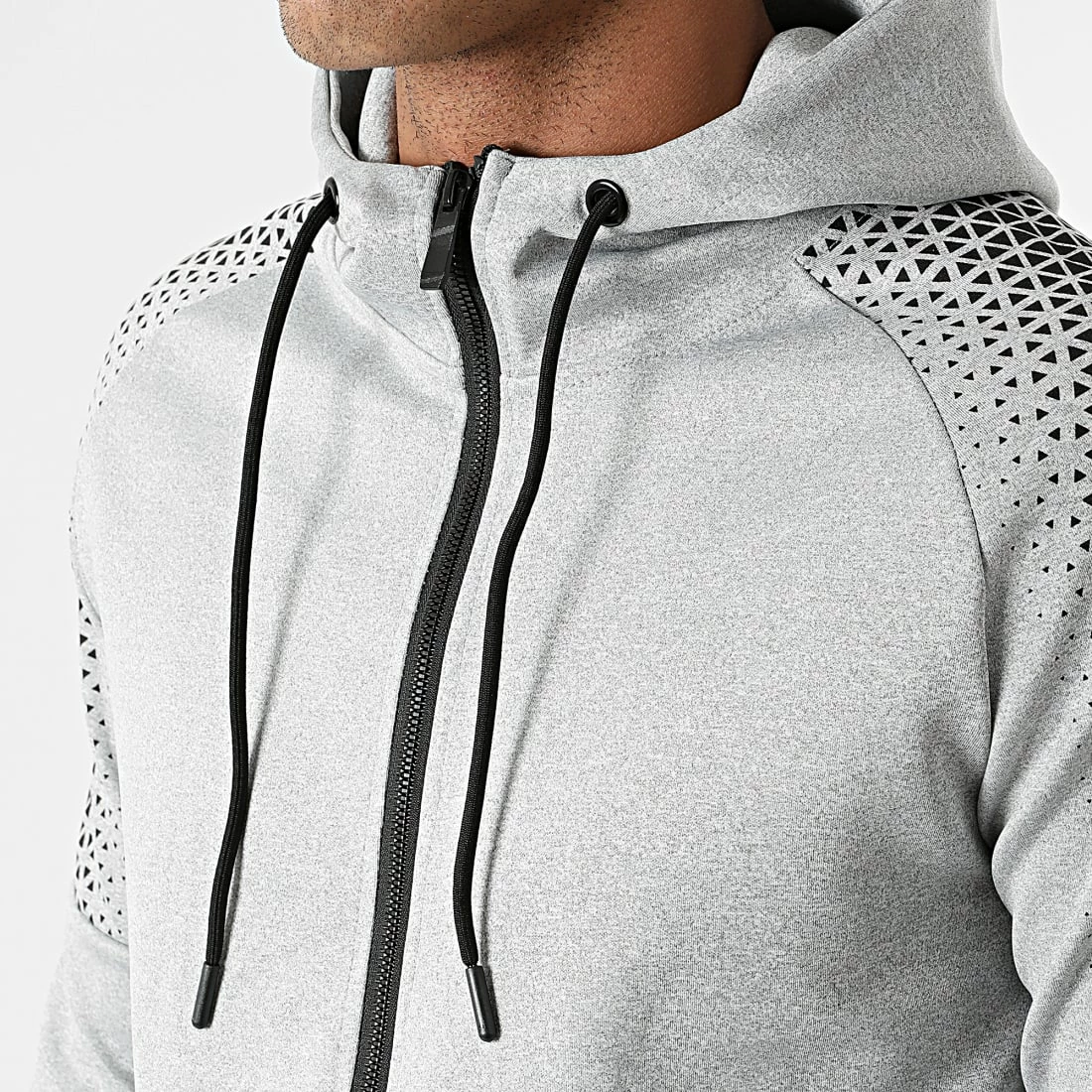 Nouveau 😀 Ensemble De Survetement E278 Gris Chiné de Zayne Paris ❤️ 3 Nouveau 😀 Ensemble De Survetement E278 Gris Chiné de Zayne Paris ❤️ – Image 3