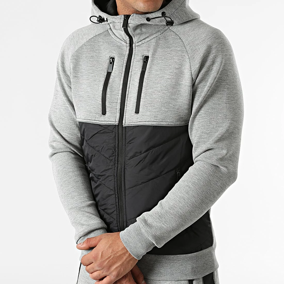 Meilleure affaire ⭐ Ensemble De Survetement TX-696 Gris Chiné Noir de Zayne Paris 🥰 2 Meilleure affaire ⭐ Ensemble De Survetement TX-696 Gris Chiné Noir de Zayne Paris 🥰 – Image 2