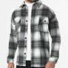 Remise 😍 Surchemise A Carreaux KD630 Gris Anthracite de Zayne Paris 😍
