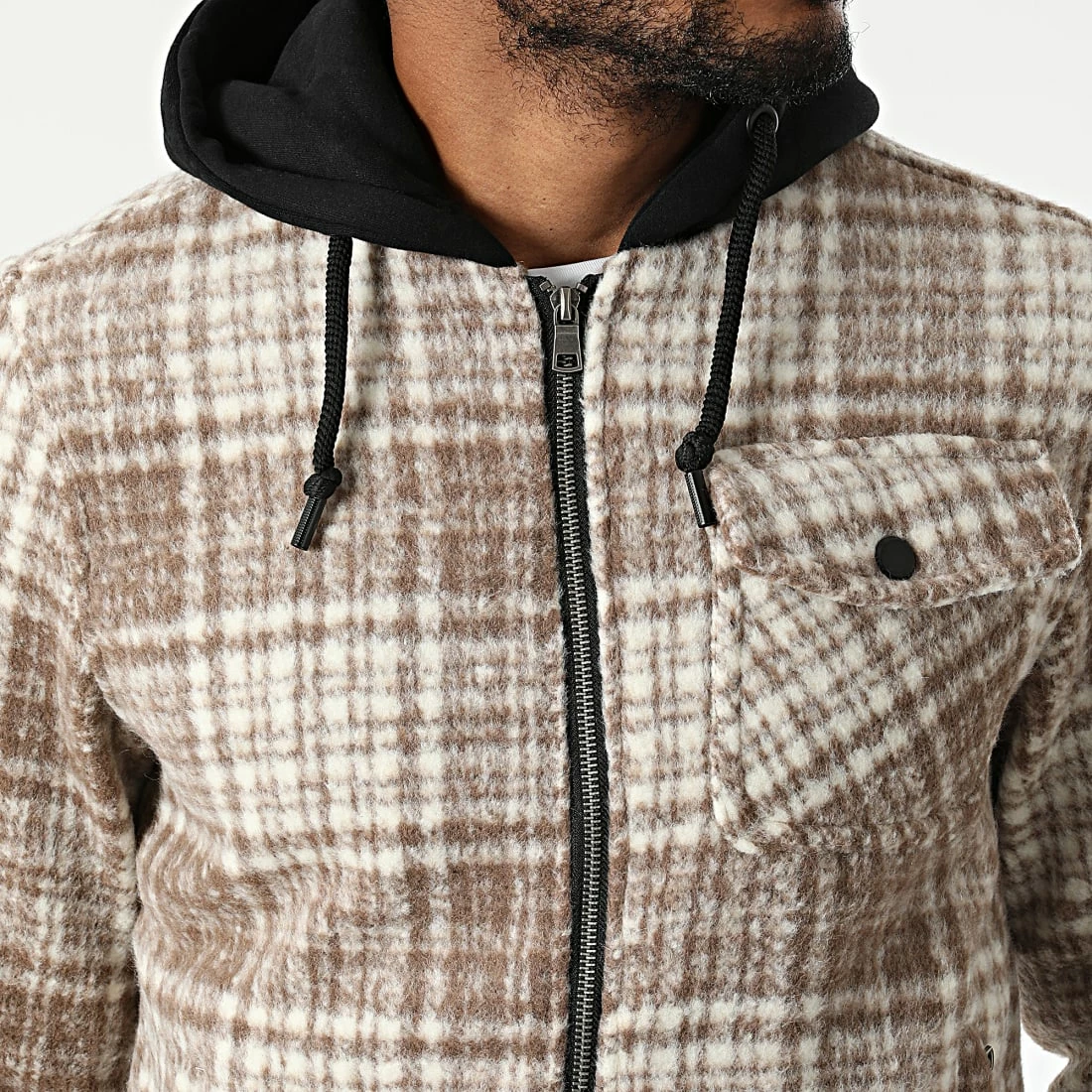 Coupon 🧨 Surchemise Carreaux KD651 Marron Blanc de Zayne Paris ❤️ 2 Coupon 🧨 Surchemise Carreaux KD651 Marron Blanc de Zayne Paris ❤️ – Image 2