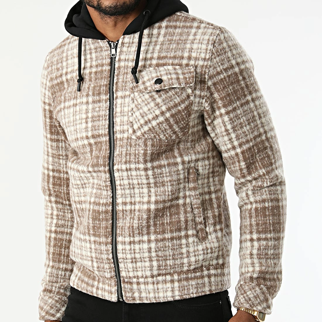 Coupon 🧨 Surchemise Carreaux KD651 Marron Blanc de Zayne Paris ❤️ 3 Coupon 🧨 Surchemise Carreaux KD651 Marron Blanc de Zayne Paris ❤️ – Image 3