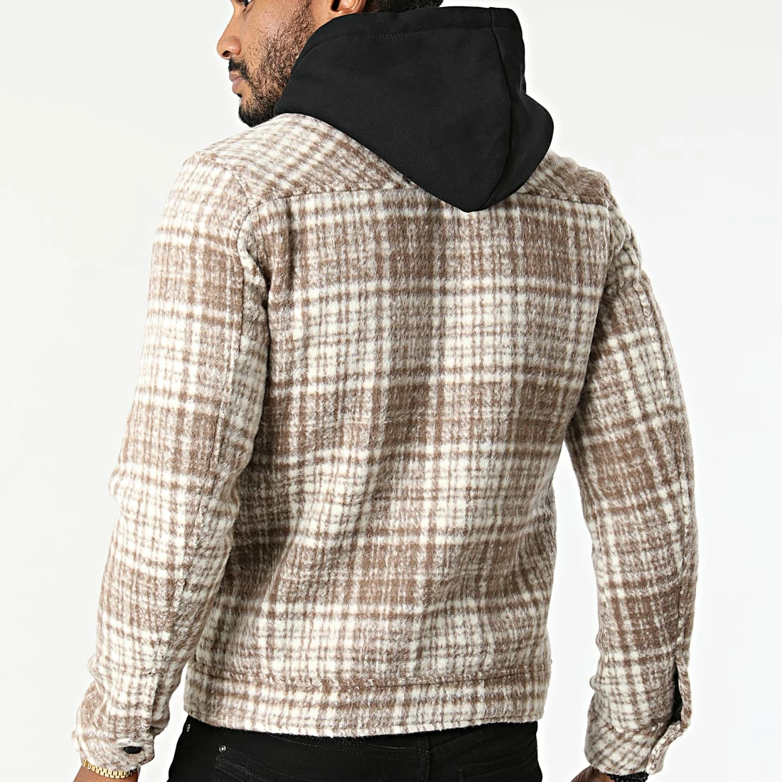 Coupon 🧨 Surchemise Carreaux KD651 Marron Blanc de Zayne Paris ❤️ 4 Coupon 🧨 Surchemise Carreaux KD651 Marron Blanc de Zayne Paris ❤️ – Image 4