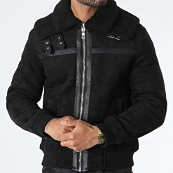 Top 10 🌟 Veste Suédine Col Mouton MA21007 Noir de Zayne Paris 🎁 -Zayne Paris Soldes zayne paris 289480 MA21007 BLACK 20211027T140244 03