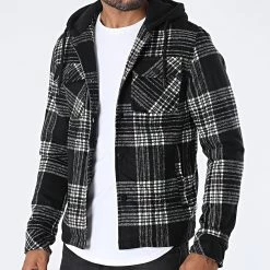 De gros 🤩 Surchemise Carreaux KD667 Noir Gris de Zayne Paris 🛒