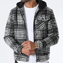 Tout neuf 🔥 Surchemise Carreaux KD651 Noir Blanc de Zayne Paris 💯 -Zayne Paris Soldes zayne paris 289493 KD651 1 20211027T140412 03