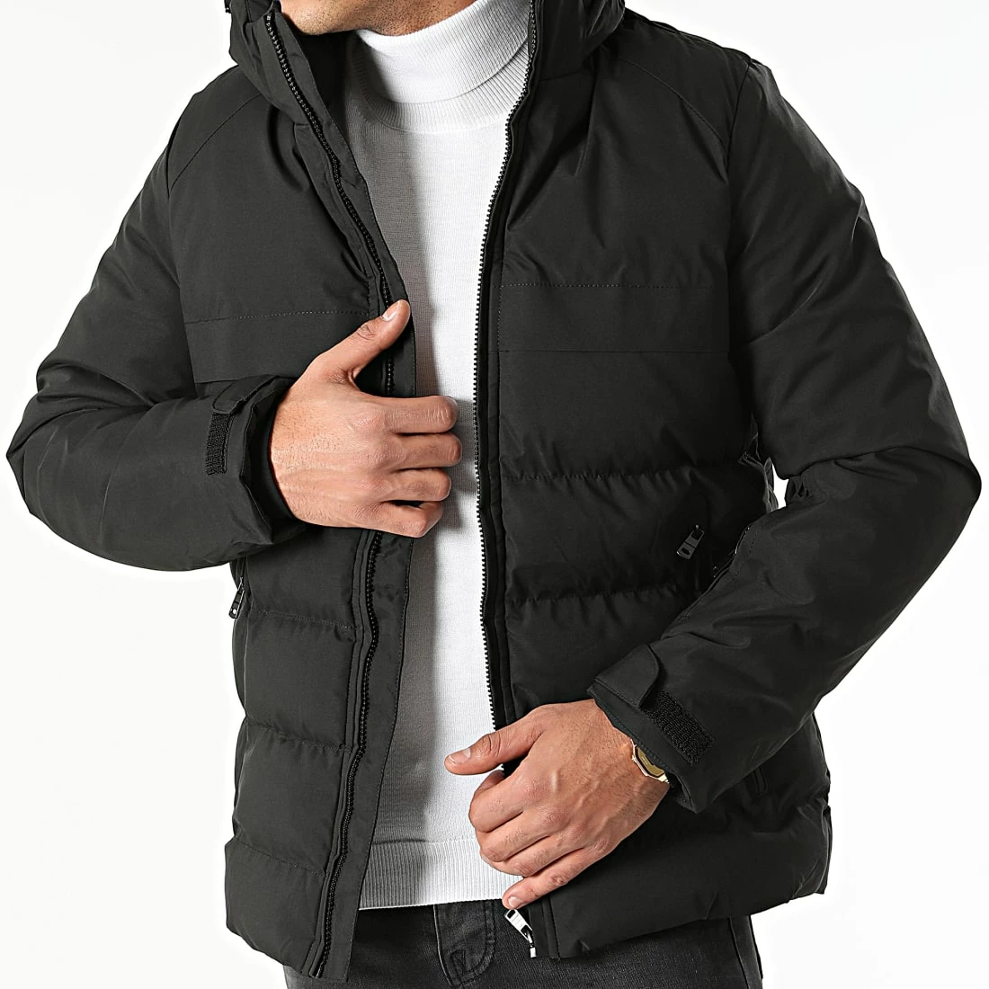 Budget 😀 Doudoune Capuche MA21012 Noir de Zayne Paris ✔️ 1 Budget 😀 Doudoune Capuche MA21012 Noir de Zayne Paris ✔️