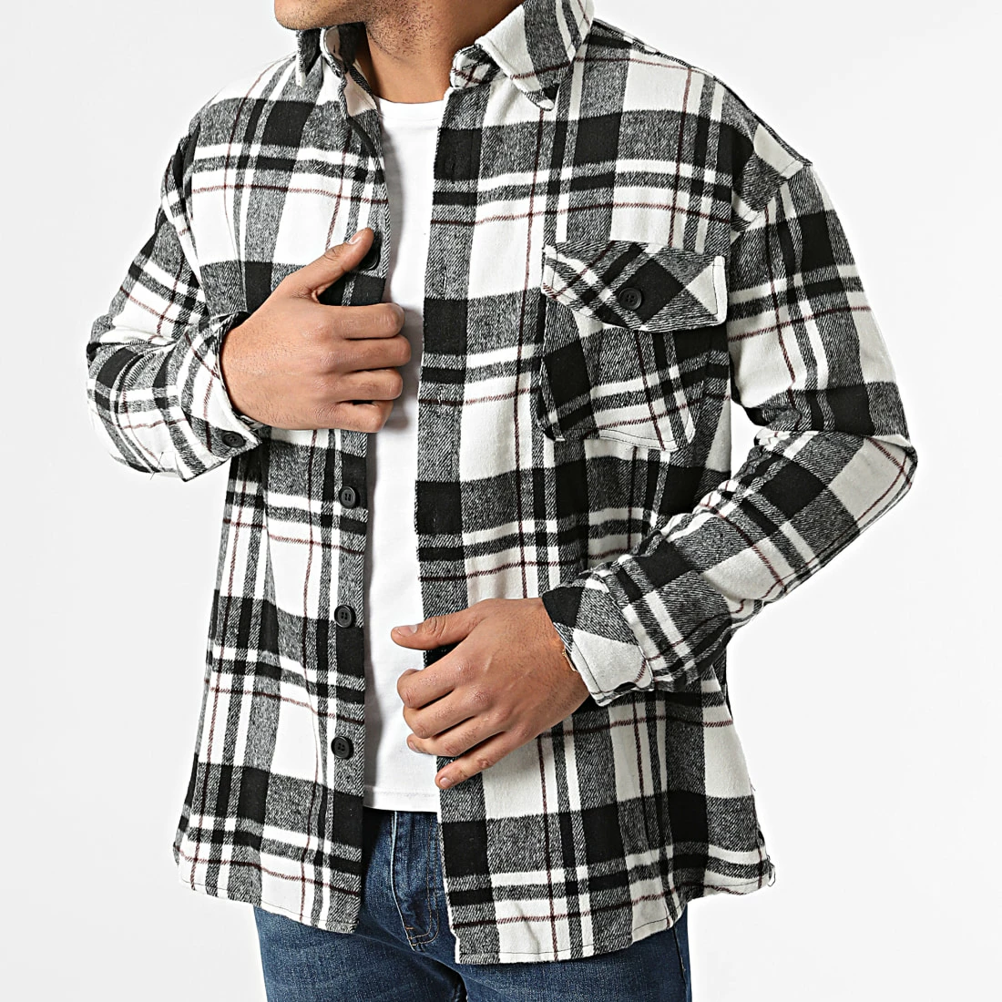 Vente flash ⌛ Surchemise A Carreaux KD665 Noir de Zayne Paris 🔔 1 Vente flash ⌛ Surchemise A Carreaux KD665 Noir de Zayne Paris 🔔