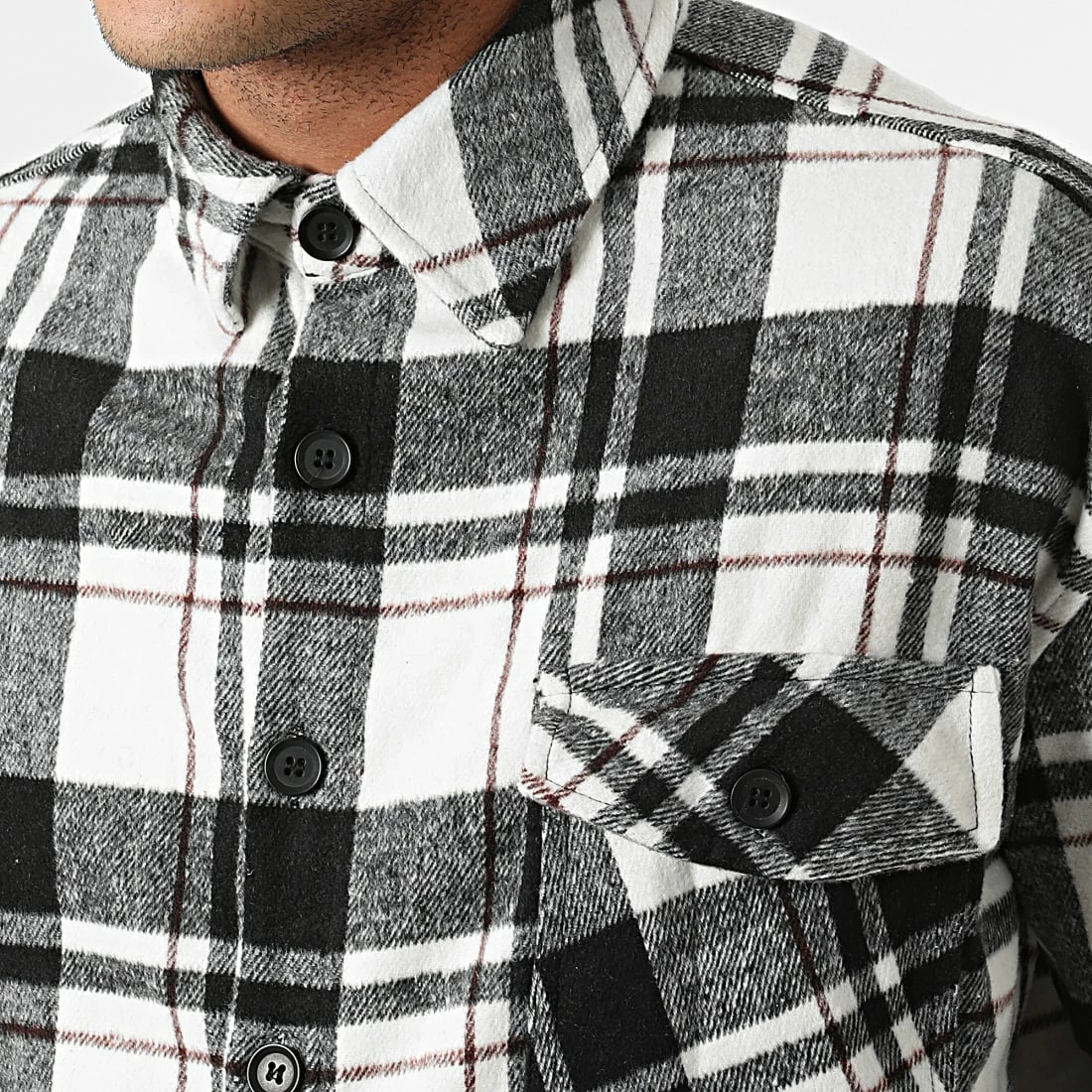 Vente flash ⌛ Surchemise A Carreaux KD665 Noir de Zayne Paris 🔔 2 Vente flash ⌛ Surchemise A Carreaux KD665 Noir de Zayne Paris 🔔 – Image 2