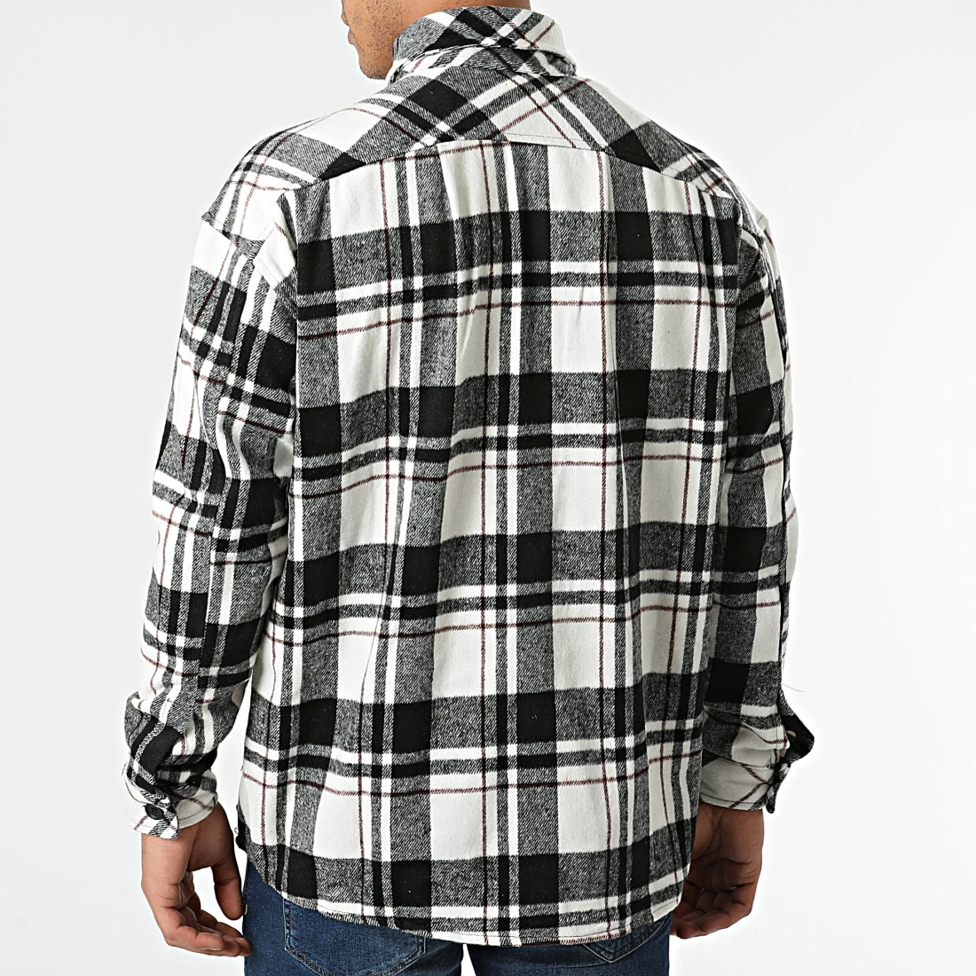 Vente flash ⌛ Surchemise A Carreaux KD665 Noir de Zayne Paris 🔔 4 Vente flash ⌛ Surchemise A Carreaux KD665 Noir de Zayne Paris 🔔 – Image 4