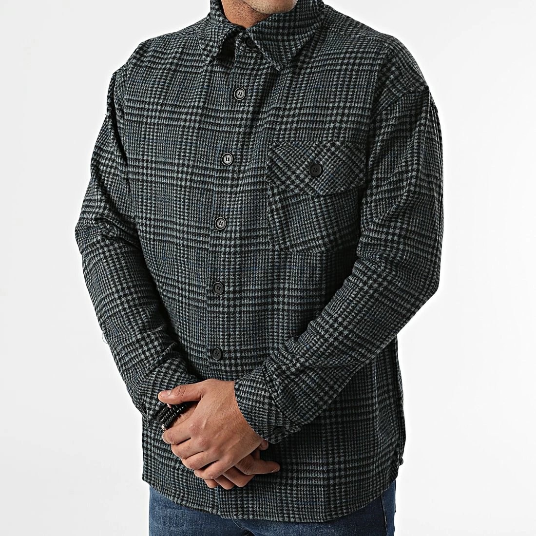 Le moins cher 🤩 Surchemise KD666 Noir Bleu Marine de Zayne Paris 🥰 3 Le moins cher 🤩 Surchemise KD666 Noir Bleu Marine de Zayne Paris 🥰 – Image 3