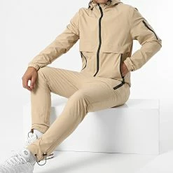 Remise 🌟 Ensemble De Survetement TX736 Beige de Zayne Paris 😍