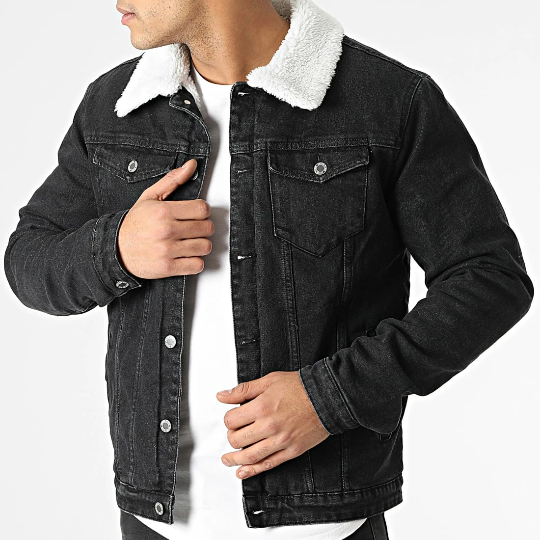 Coupon đ„ Veste Jean A Col Mouton ZVS-008 Noir de Zayne Paris â€ïž 1 Coupon đ„ Veste Jean A Col Mouton ZVS-008 Noir de Zayne Paris â€ïž