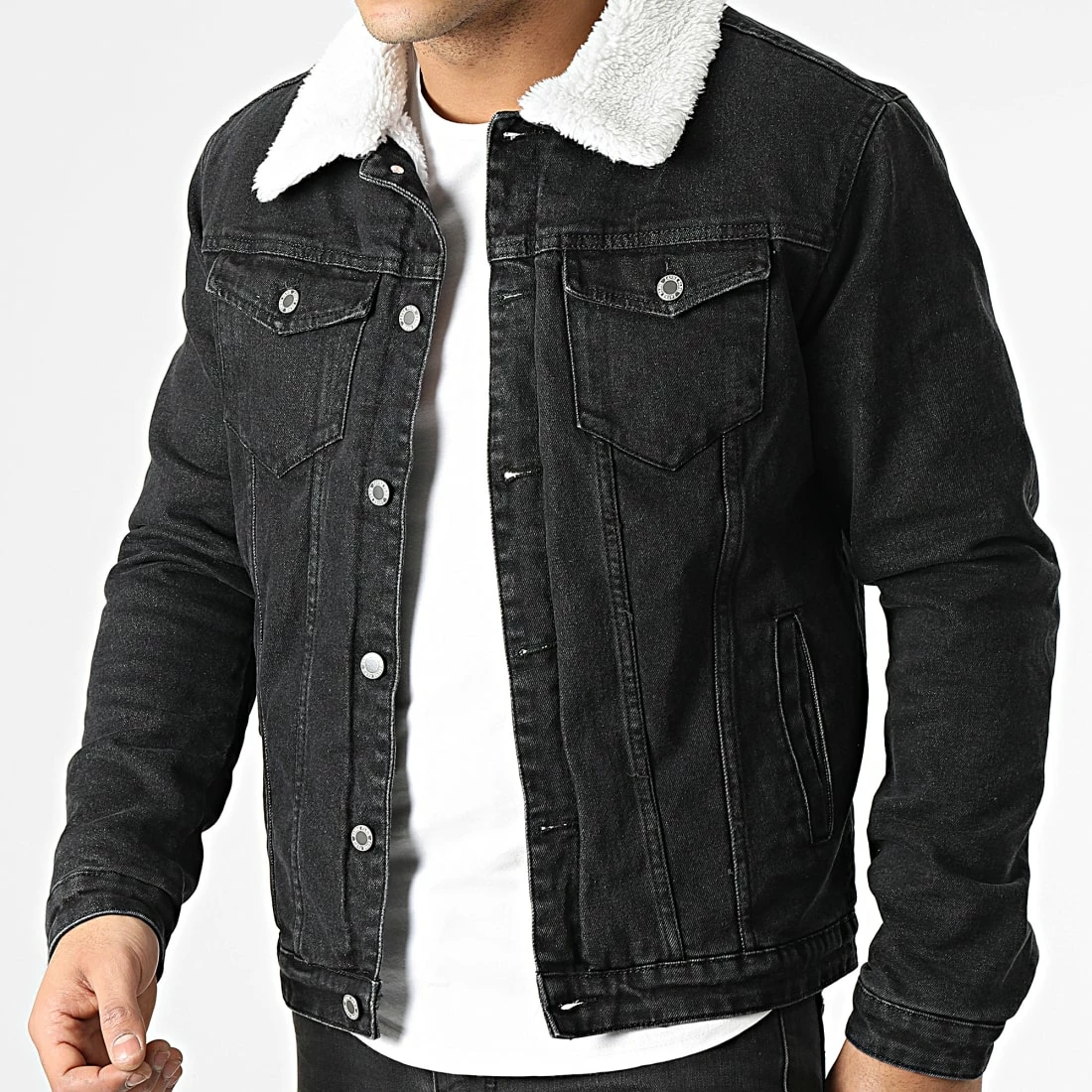 Coupon đ„ Veste Jean A Col Mouton ZVS-008 Noir de Zayne Paris â€ïž 3 Coupon đ„ Veste Jean A Col Mouton ZVS-008 Noir de Zayne Paris â€ïž â Image 3