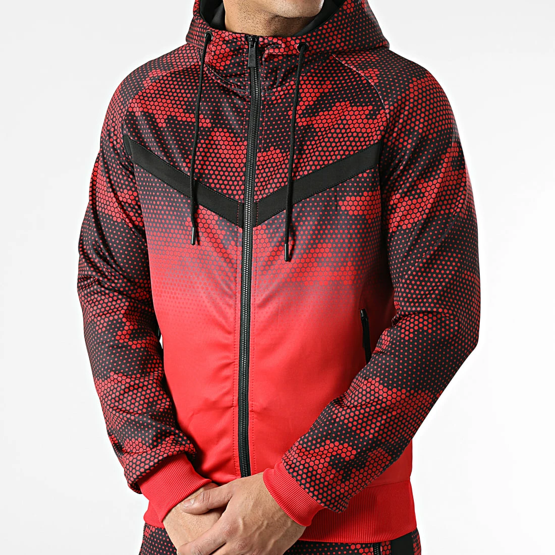 Meilleur prix 🧨 Ensemble De Survetement E307 Rouge Noir de Zayne Paris 😀 2 Meilleur prix 🧨 Ensemble De Survetement E307 Rouge Noir de Zayne Paris 😀 – Image 2