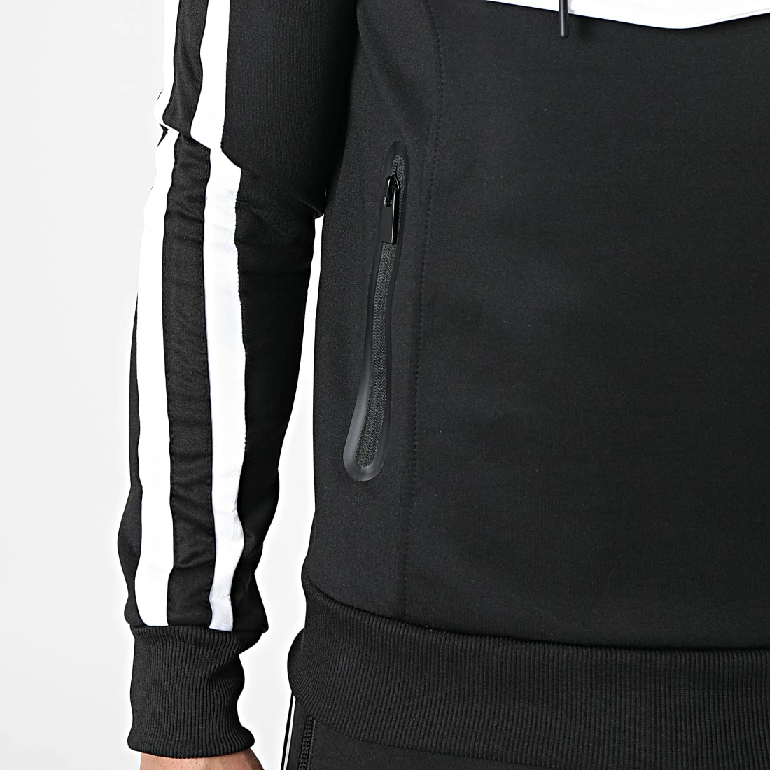 Meilleure vente 🛒 Ensemble De Survetement A Bandes TX-749 Noir Blanc de Zayne Paris 🤩 2 Meilleure vente 🛒 Ensemble De Survetement A Bandes TX-749 Noir Blanc de Zayne Paris 🤩 – Image 2