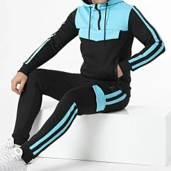 Offres 😍 Ensemble De Survetement TX-749 Noir Bleu de Zayne Paris 🥰