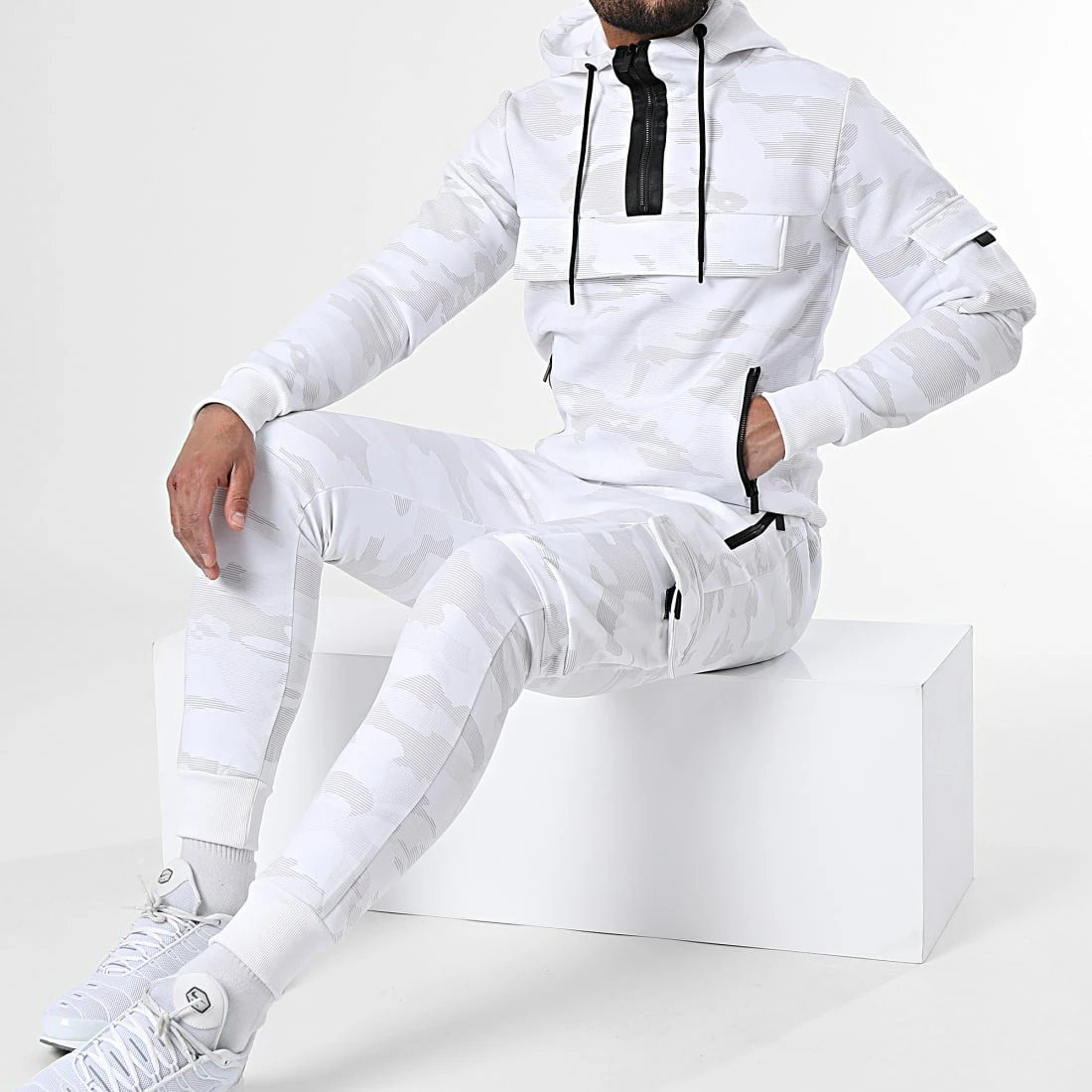 De gros 😍 Ensemble De Survetement Camouflage TX-752 Blanc de Zayne Paris 🥰 1 De gros 😍 Ensemble De Survetement Camouflage TX-752 Blanc de Zayne Paris 🥰