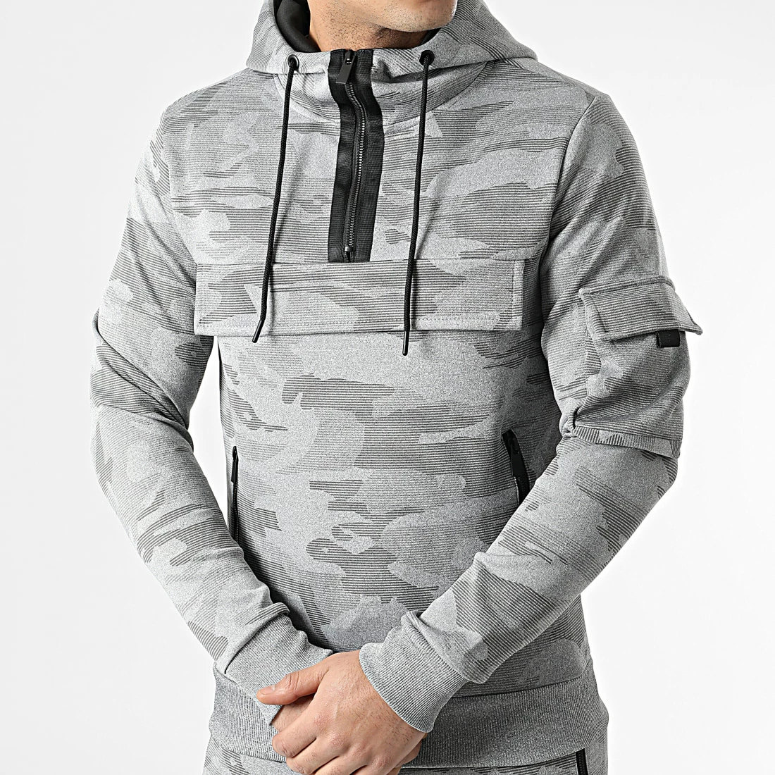 Meilleur prix 🤩 Ensemble De Survetement Camouflage TX-752 Gris Chiné de Zayne Paris 🌟 2 Meilleur prix 🤩 Ensemble De Survetement Camouflage TX-752 Gris Chiné de Zayne Paris 🌟 – Image 2