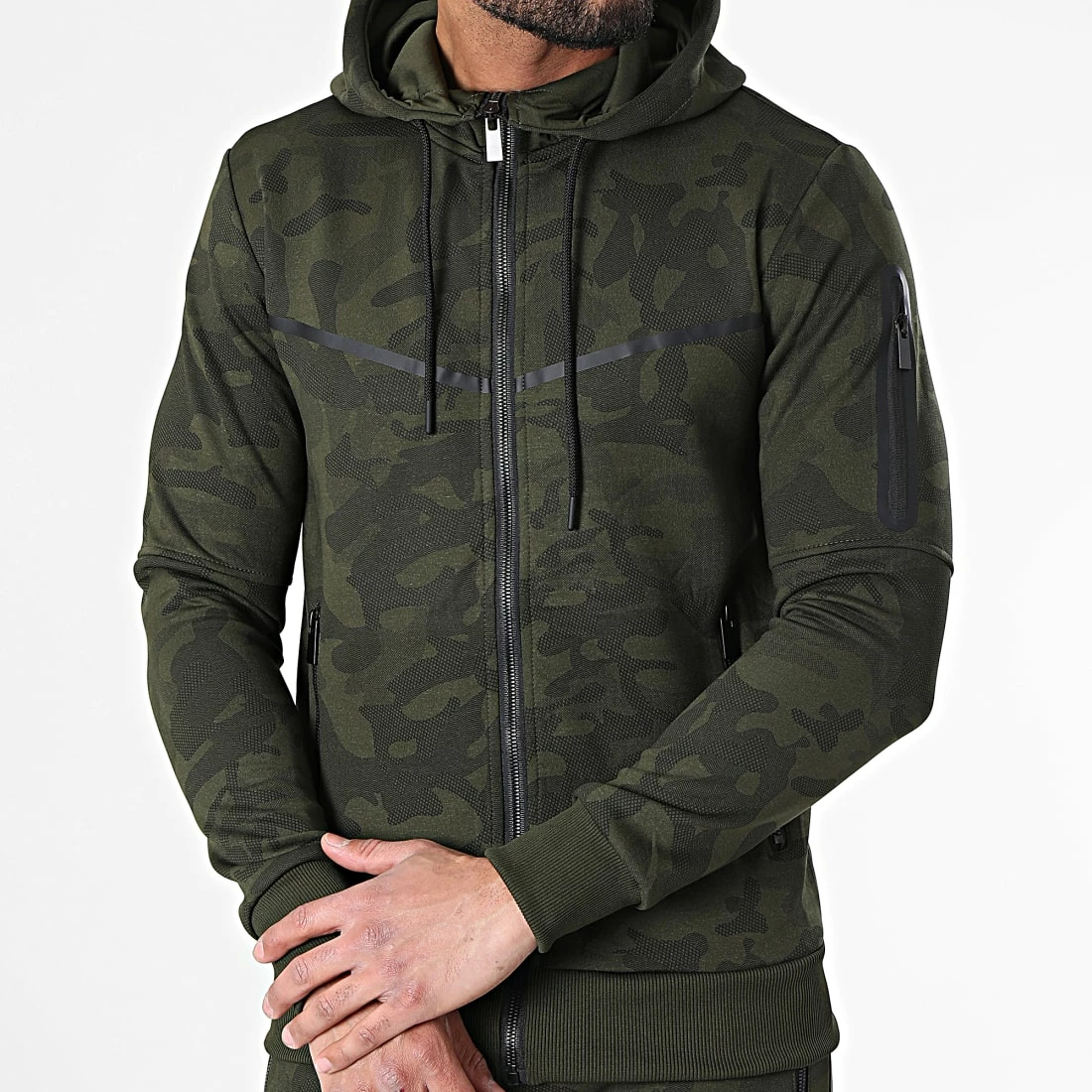 Sortie 👏 Ensemble De Survetement Camouflage TX-758 Vert Kaki de Zayne Paris ❤️ 3 Sortie 👏 Ensemble De Survetement Camouflage TX-758 Vert Kaki de Zayne Paris ❤️ – Image 3