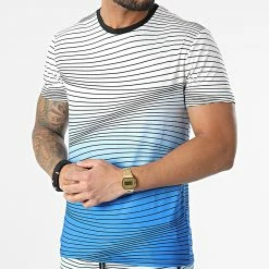 Tout neuf ⭐ Ensemble De Survetement A Rayures E211 Blanc Bleu de Zayne Paris 🧨 -Zayne Paris Soldes zayne paris 306027 E211 1 20220225T124658 03