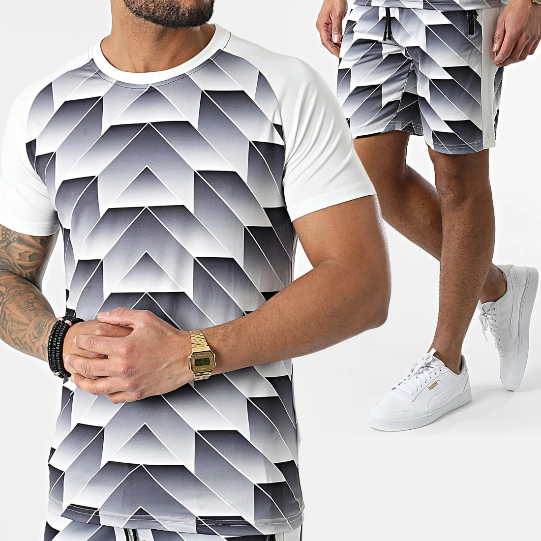 Budget 🛒 Ensemble De Survetement E210 Gris Blanc de Zayne Paris 🧨 1 Budget 🛒 Ensemble De Survetement E210 Gris Blanc de Zayne Paris 🧨