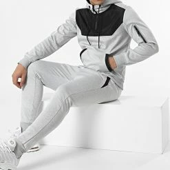 Sortie ⌛ Ensemble De Survetement E303 Gris Chiné de Zayne Paris 💯