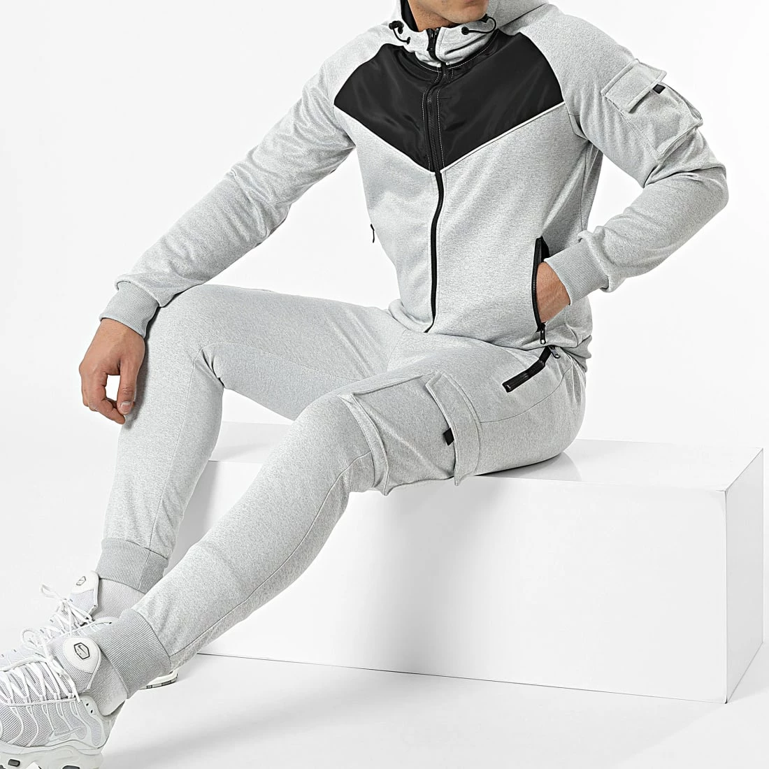 Grosses soldes 🤩 Ensemble De Survetement E299 Gris Chiné de Zayne Paris 🤩 1 Grosses soldes 🤩 Ensemble De Survetement E299 Gris Chiné de Zayne Paris 🤩