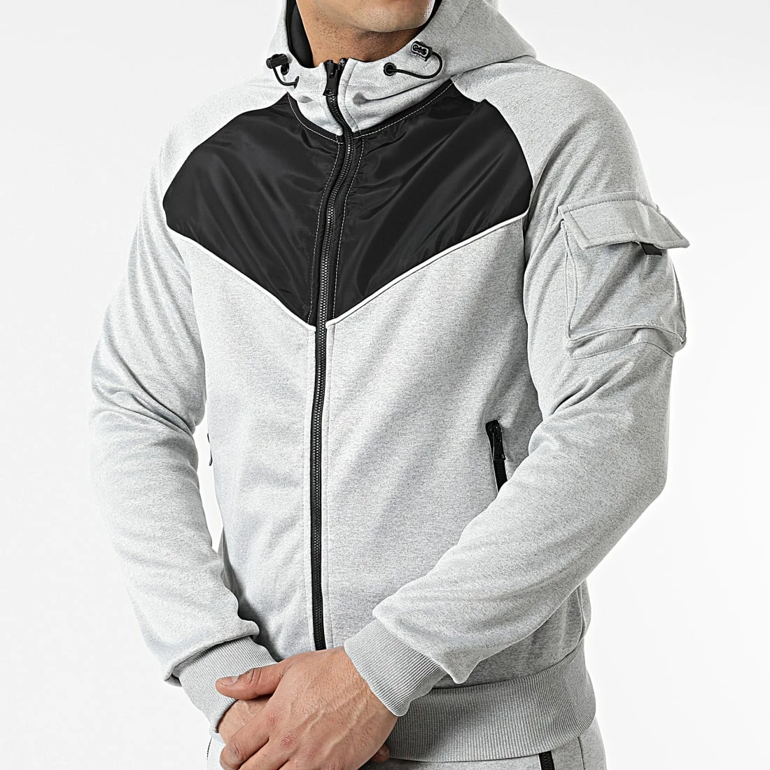 Grosses soldes 🤩 Ensemble De Survetement E299 Gris Chiné de Zayne Paris 🤩 3 Grosses soldes 🤩 Ensemble De Survetement E299 Gris Chiné de Zayne Paris 🤩 – Image 3